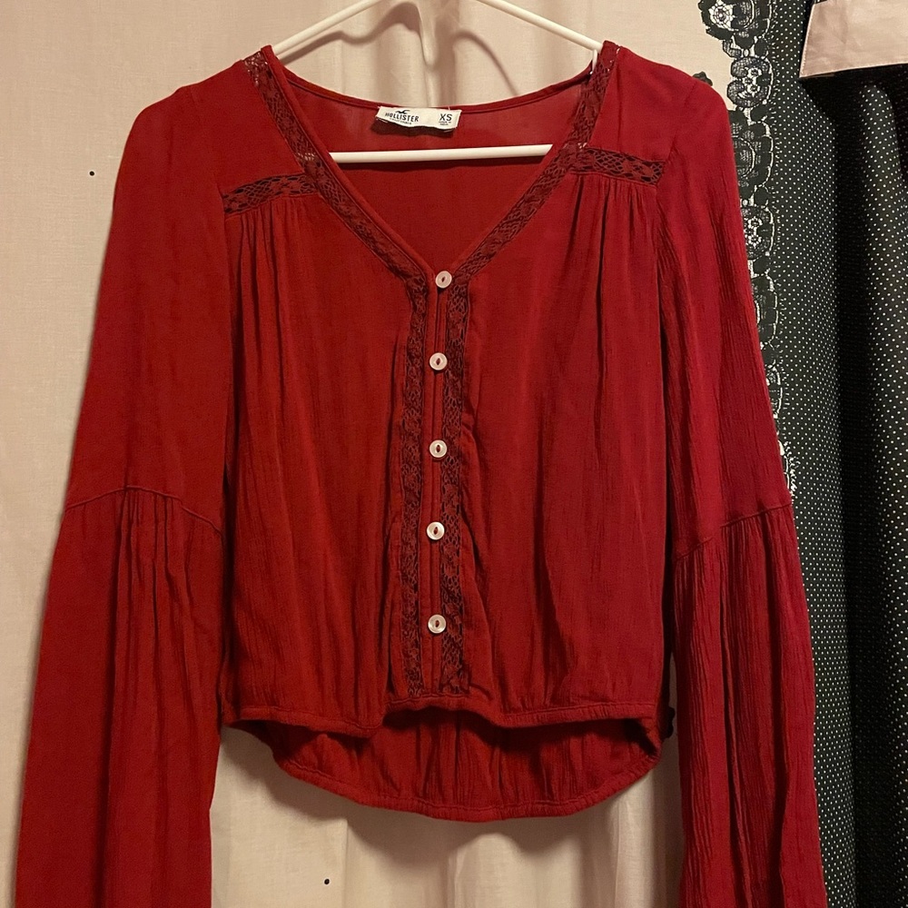 Hollister Red Blouse